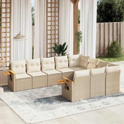 Sofa set with cushions, 10...