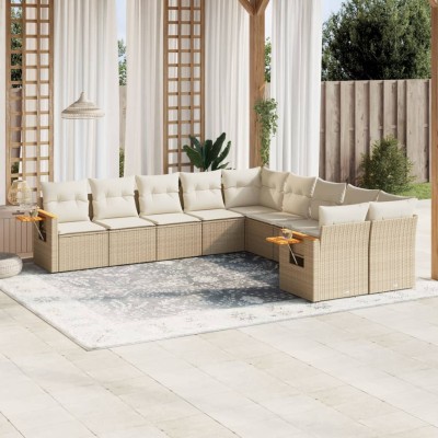 Sofa set with cushions, 10...