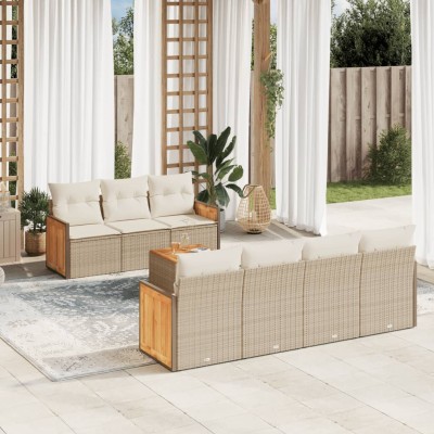Sofa set with cushions, 8...