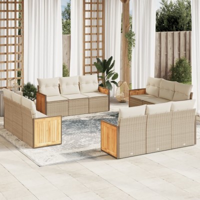 Garden set with cushions,...