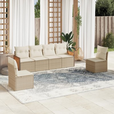 Sofa set with cushions, 6...