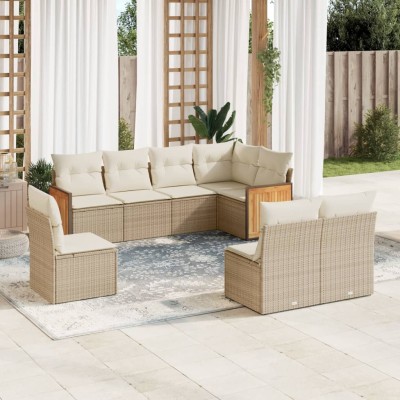 Sofa set with cushions, 8...