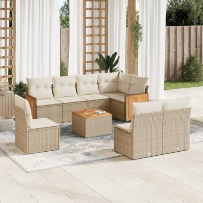 Garden set with cushions, 9...