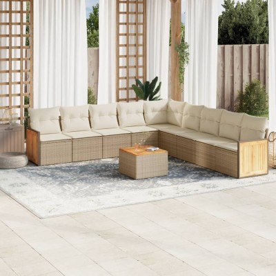 Sofa set with cushions, 10...