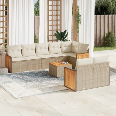 Garden set with cushions, 9...