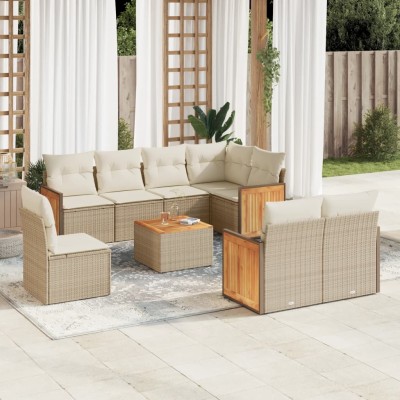 Garden set with cushions, 9...