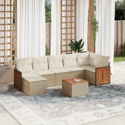 Sofa set with cushions, 8...