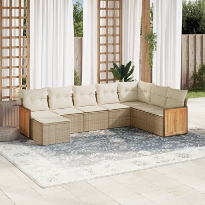Sofa set with cushions, 8...