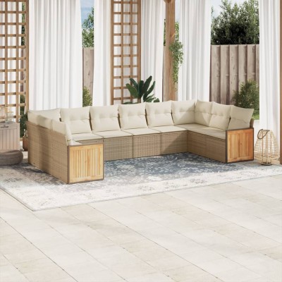 Sofa set with cushions, 10...