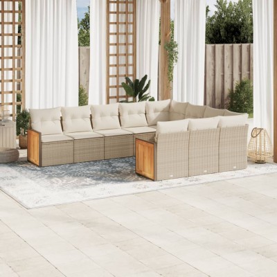 Sofa set with cushions, 10...