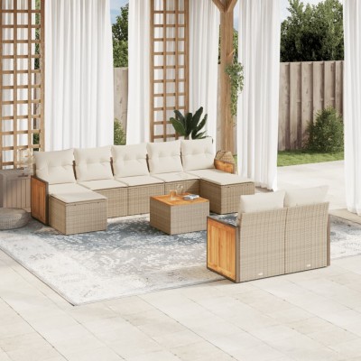 Sofa set with cushions, 10...