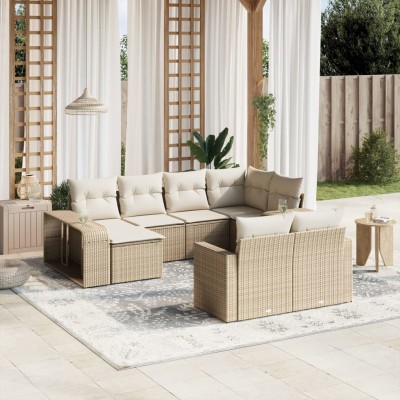Sofa set with cushions, 10...