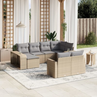 Sofa set with cushions, 10...