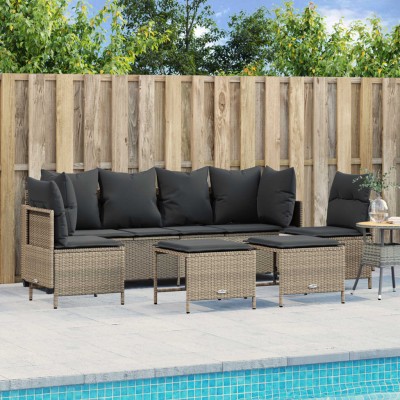 Sofa set with cushions, 5...