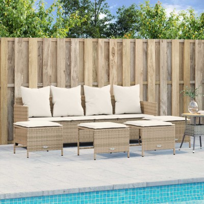 Sofa set with cushions, 5...