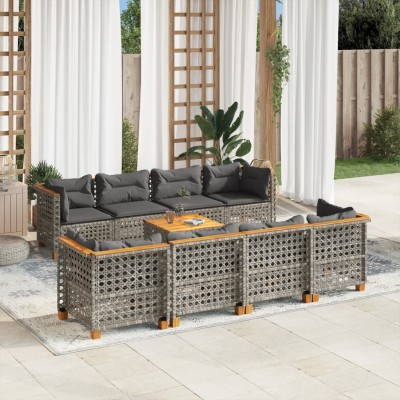 Sofa set with cushions, 9...