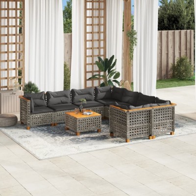Sofa set with cushions, 9...