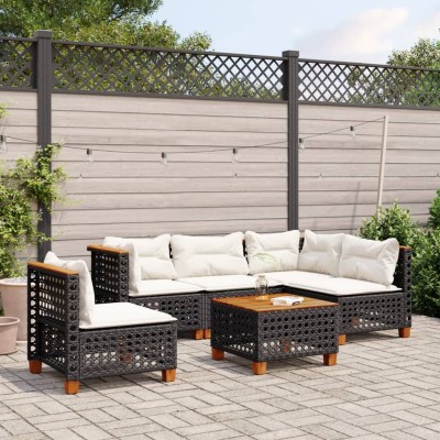 Sofa set with cushions, 6...