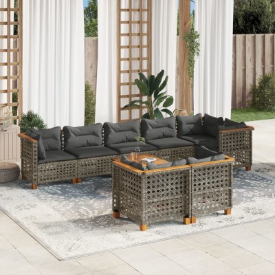 Sofa set with cushions, 9...