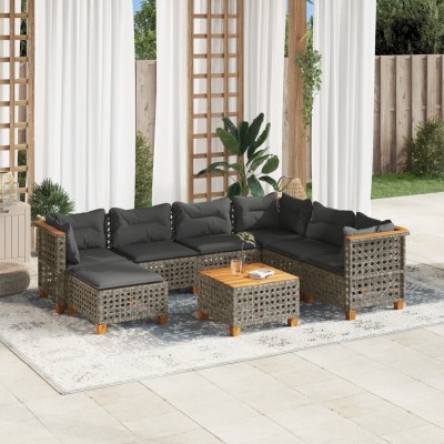 Garden set with cushions, 8...