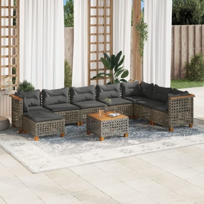 Sofa set with cushions, 9...
