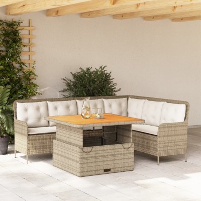 Garden set with cushions, 2...