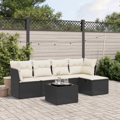 Sofa set with cushions, 6...
