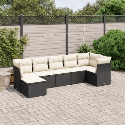 Sofa set with cushions, 7...