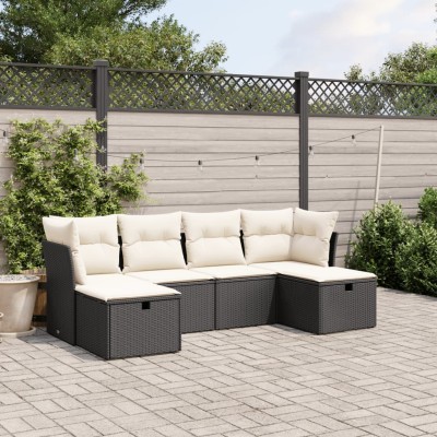 Sofa set with cushions, 6...