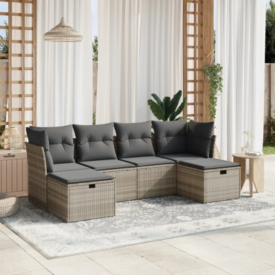 Sofa set with cushions, 6...