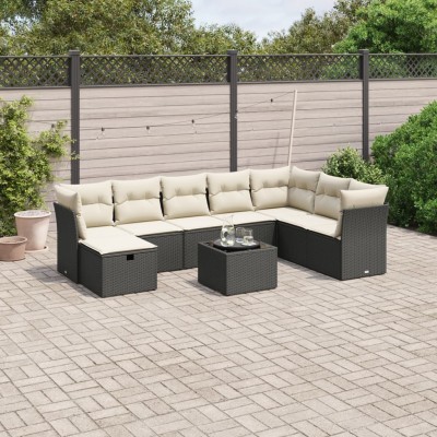 Garden set with cushions, 9...