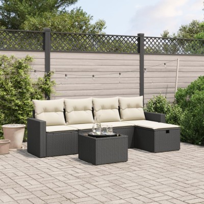 Sofa set with cushions, 6...