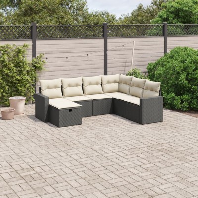 Sofa set with cushions, 7...