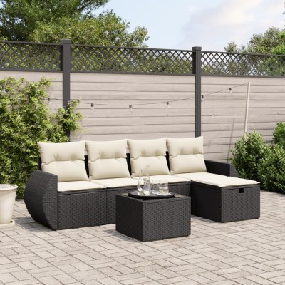 Sofa set with cushions, 6...