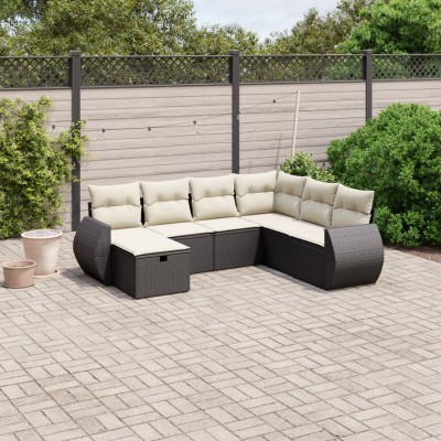 Sofa set with cushions, 7...