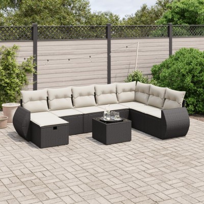 Garden set with cushions, 9...