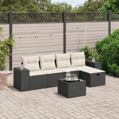 Sofa set with cushions, 6...