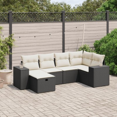 Sofa set with cushions, 6...