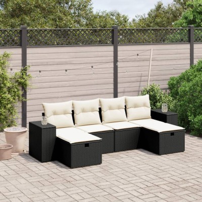 Sofa set with cushions, 6...