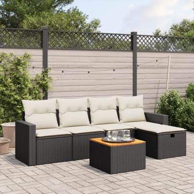 Sofa set with cushions, 6...