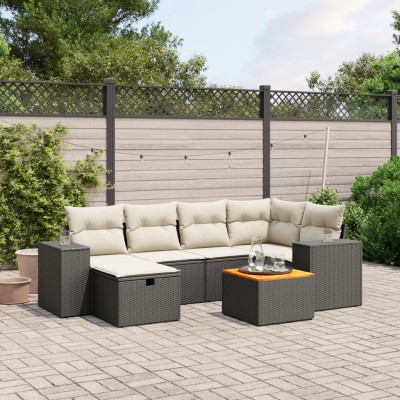 Sofa set with cushions, 7...
