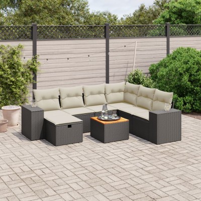 Sofa set with cushions, 8...