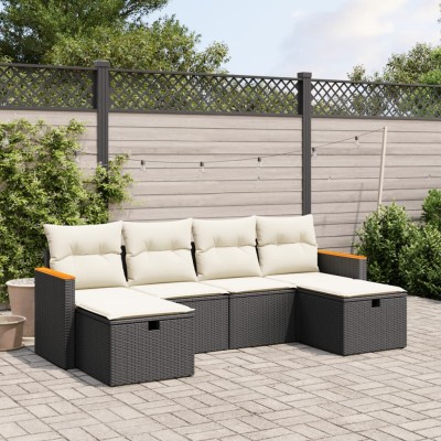 Sofa set with cushions, 6...