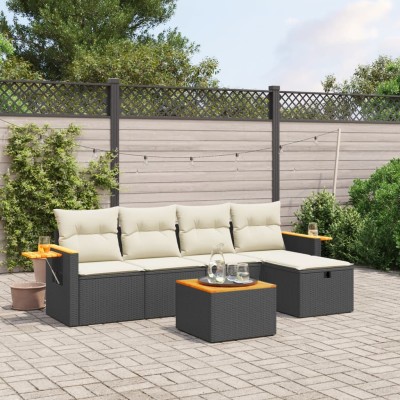 Sofa set with cushions, 6...