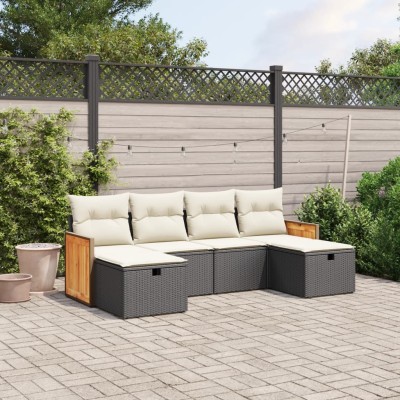 Sofa set with cushions, 6...