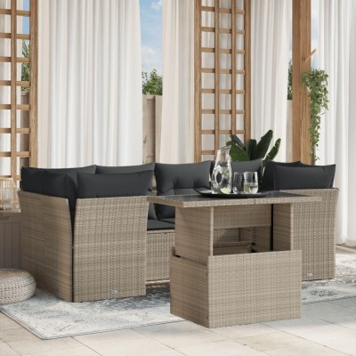Sofa set with cushions, 7...