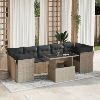Garden set with cushions, 8...