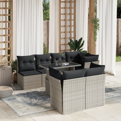 Garden set with cushions, 8...