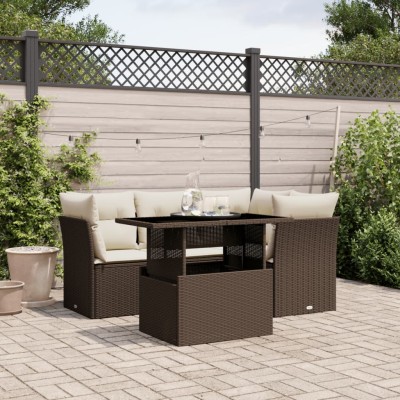 Sofa set with cushions, 5...