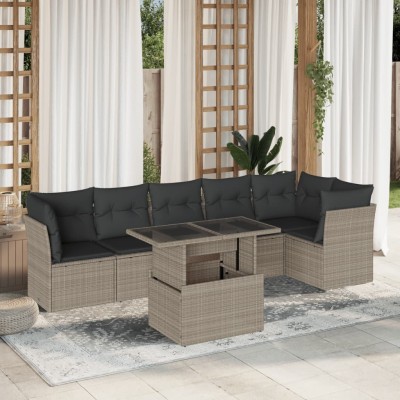 Sofa set with cushions, 7...